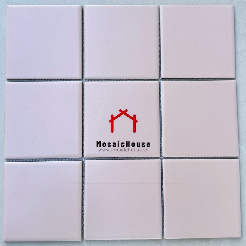 Gạch Mosaic 10x10 Men Mờ Màu Hồng